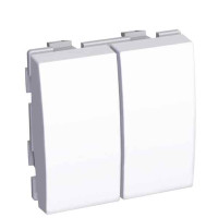Двухклавишный переключатель Schneider Electric Altira ALB44026 20А (белый)