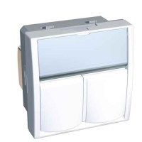 Розетка Schneider Electric Altira ALB44326N 2хRJ45 Cat6 неэкранированная (белый)