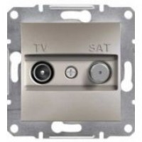 Розетка TV-SAT прохідна без рамки бронза Asfora, EPH3400269