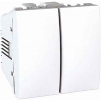 Переключатель 2-клавишный (СХ.6+6) белый Schneider Electric, MGU3.213.18