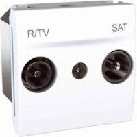 R-TV/SAT розетка индивидуальная, белая Schneider Electric, MGU3.454.18