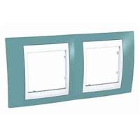 Рамка 2-местная Unica Plus, хамелеон синий/белый Schneider Electric, MGU6.004.873