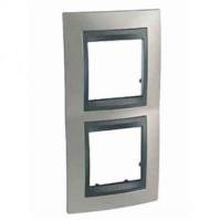 Рамка 2-местная, Unica Top, никель матовый/графит Schneider Electric, MGU66.004V.239