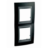 Рамка 2-местная, Unica Top, черный родий/графит Schneider Electric, MGU66.004V.293