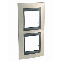 Рамка 2-місцева, Unica Top, титан/графіт Schneider Electric, MGU66.004V.295