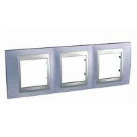 Рамка 3-місна, Unica Top, блакитний берил/алюміній Schneider Electric, MGU66.006.098