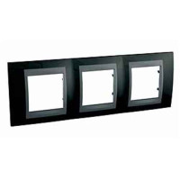 Рамка 3-местная, Unica Top, черный родий/графит Schneider Electric, MGU66.006.293
