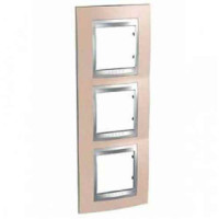 Рамка 3-місна, Unica Top, онікс мідний/алюміній Schneider Electric, MGU66.006V.096