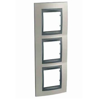 Рамка 3-місна, Unica Top, нікель матовий/графіт Schneider Electric, MGU66.006V.239