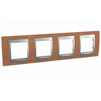 Рамка 4-местная, Unica Top, черешня/алюминий Schneider Electric, MGU66.008.0M2