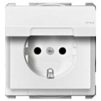 Механізм розетки SCHUKO з кришкою полярно-білий IP44 Merten, MTN2314-4019