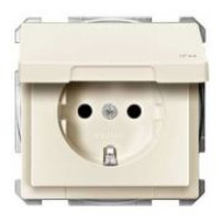 Механизм розетки SCHUKO с крышкой бежевый IP44 Merten, MTN2314-4044