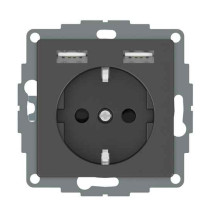 USB розетка Schuko Schneider Electric Merten System M MTN2366-0414 2 USB (антрацит)