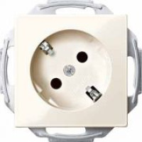 Механизм розетки SCHUKO 45 бежевый Merten, MTN2370-0344