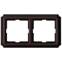 Двухместная рамка Schneider Electric Antik MTN4020-4715 (коричневая)