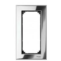 Рамка подвійна без перегородки M-ELEGANCE metal хром Merten, MTN403839