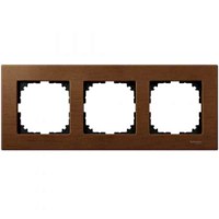 Рамка потрійна M-ELEGANCE wood вишня Merten, MTN4053-3472