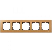 Рамка пятиместная M-ELEGANCE wood бук Merten, MTN4055-3470