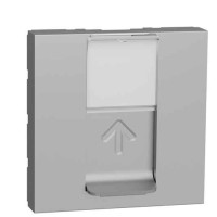 Накладка для RJ45 розетки Schneider Electric NU941130 2М (алюміній)