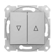 Выключатель жалюзи Schneider Electric Sedna SDN1300160 с электронным блоком (алюминий)