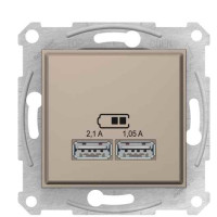 USB розетка Schneider Electric Sedna SDN2710268 (титан)