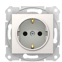 Розетка одинарная слоновая кость Sedna, SDN3000123