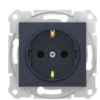 Розетка Schneider Electric Sedna SDN3001770 із заземленням і з шторками (графіт)