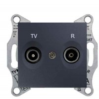 Проходная TV/R розетка Schneider Electric Sedna SDN3301370 (графит)