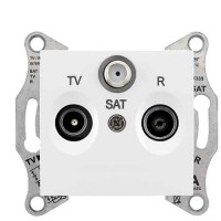Проходная TV/R/SAT розетка Schneider Electric Sedna SDN3501221 (белая)