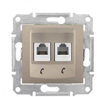 Двойная телефонная розетка Schneider Electric Sedna SDN4201168 (титан)
