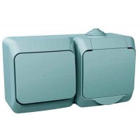 Розетка з вимикачем (сірий) Cedar Plus, WDE000600