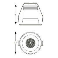 Точечный светильник Ideal Lux 244853 Virus BK GD