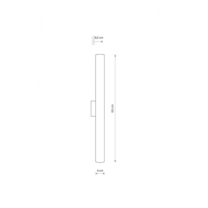 Бра, настінний світильник Nowodvorski 8118 Ice Tube LED LED 1x12W 4000K 1200Lm IP44 хром Бра, настінний світильник Nowodvorski 8118 Ice Tube LED LED 1x12W 4000K 1200Lm IP44 хром