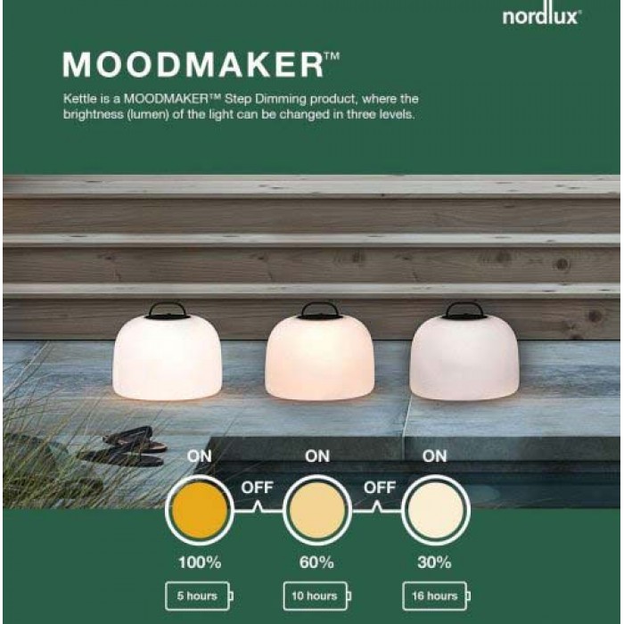 Світильник вуличний портативний Nordlux 2018013003 Kettle LED 1x7W 2700K 450Lm IP65 чорний Світильник вуличний портативний Nordlux 2018013003 Kettle LED 1x7W 2700K 450Lm IP65 чорний