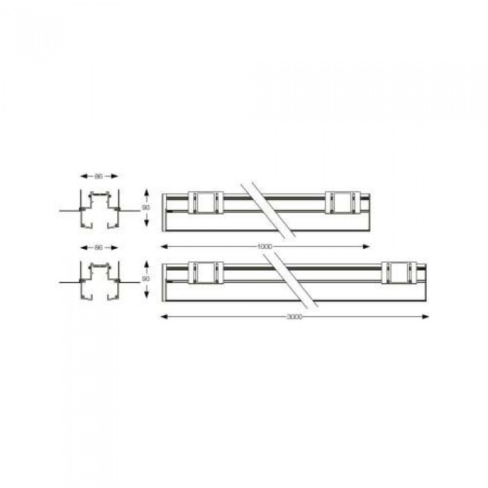 Шинопровід магнітний Ideal Lux ARCA 222882 Recessed врізний 3м Шинопровід магнітний Ideal Lux ARCA 222882 Recessed врізний 3м