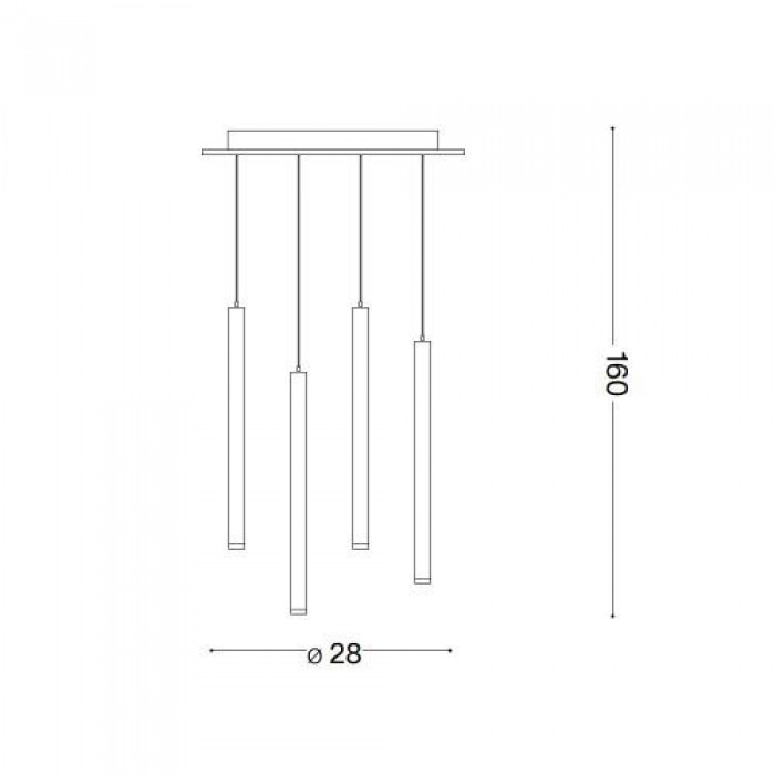 Підвісний світильник Ideal Lux FROZEN SP4 233468 Підвісний світильник Ideal Lux FROZEN SP4 233468