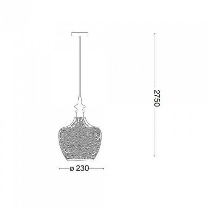 Подвесной светильник Ideal Lux LORD SP1 FUME 263649 Подвесной светильник Ideal Lux LORD SP1 FUME 263649