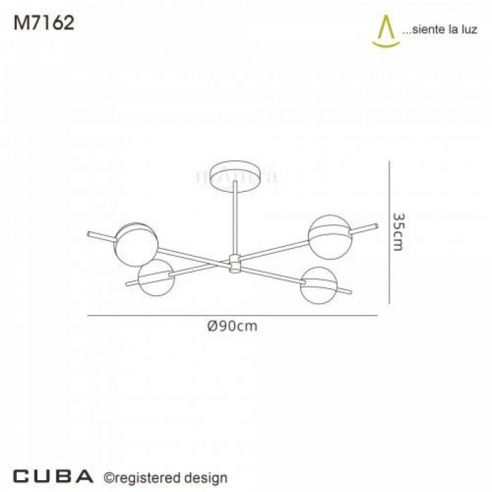 Mantra CUBA CEILING 32W LED 7162 Mantra CUBA CEILING 32W LED 7162
