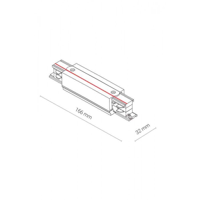 Прямое соединение 3 фазы Nowodvorski 8708 Track CTLS Power Straight Connector