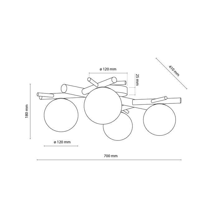 Стельовий світильник TK Lighting 5309 SHERON Стельовий світильник TK Lighting 5309 SHERON