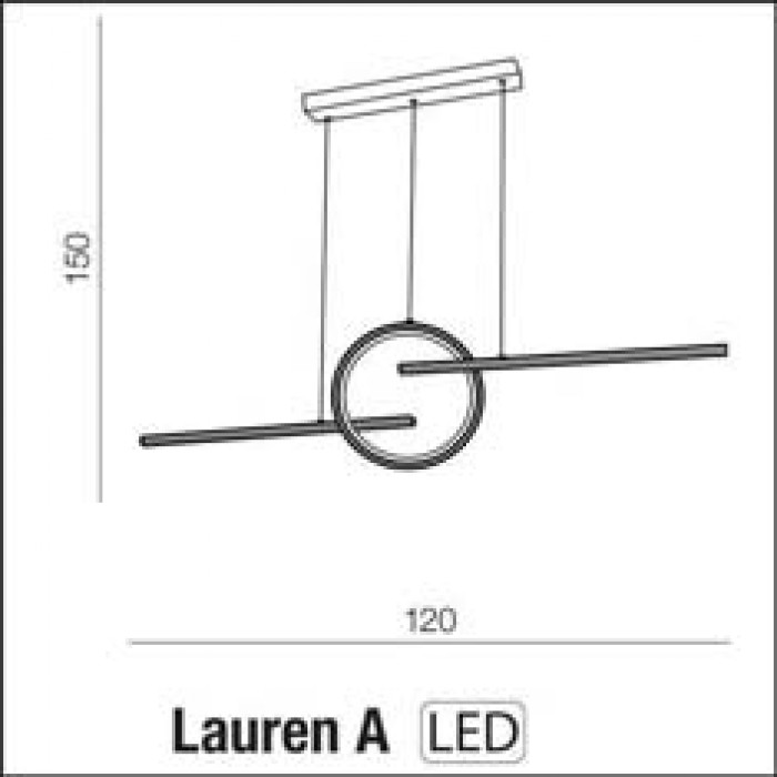 Підвіс Azzardo AZ5258 LAUREN 3-STEP DIMM Підвіс Azzardo AZ5258 LAUREN 3-STEP DIMM