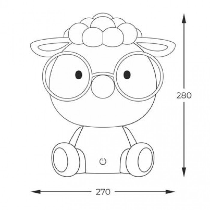 Настільна лампа Zuma Line KDR-612-PK Sheep Настільна лампа Zuma Line KDR-612-PK Sheep