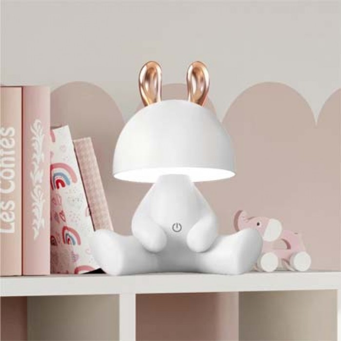 Настільна лампа Zuma Line KDR-6301-WH Bunny Настільна лампа Zuma Line KDR-6301-WH Bunny