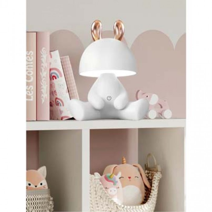 Настільна лампа Zuma Line KDR-6301-WH Bunny Настільна лампа Zuma Line KDR-6301-WH Bunny