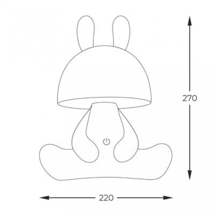 Настільна лампа Zuma Line KDR-6301-WH Bunny Настільна лампа Zuma Line KDR-6301-WH Bunny