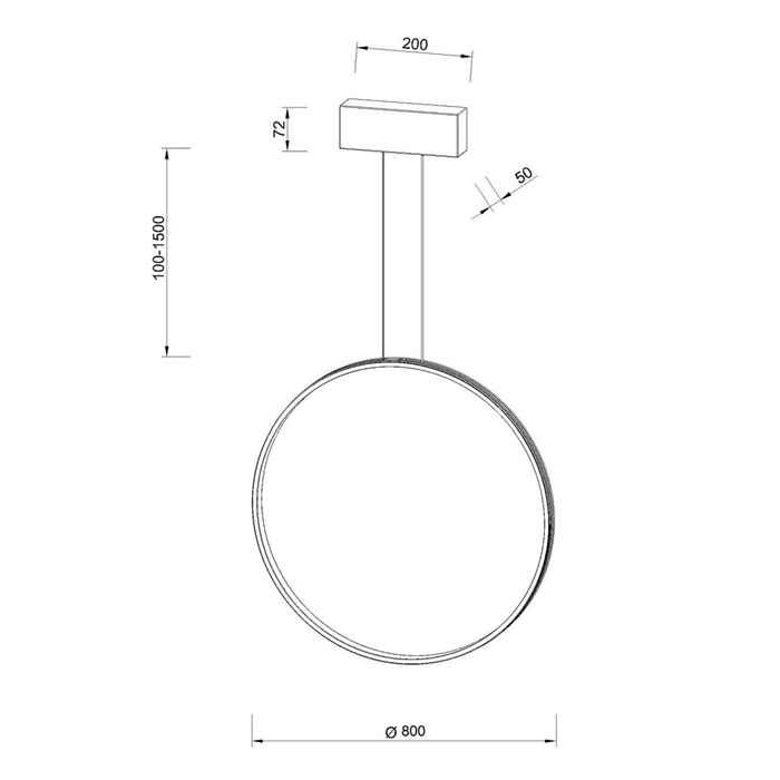 Подвесной светильник Kloodi KD-RG TIK 800 48W 3K ALU Ring Giza Tik Подвесной светильник Kloodi KD-RG TIK 800 48W 3K ALU Ring Giza Tik
