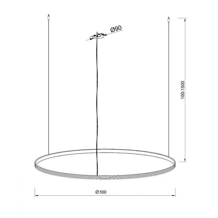Подвесной светильник Kloodi KD-RG ONE UP 500 30W 3K BK Ring Giza One Up Подвесной светильник Kloodi KD-RG ONE UP 500 30W 3K BK Ring Giza One Up