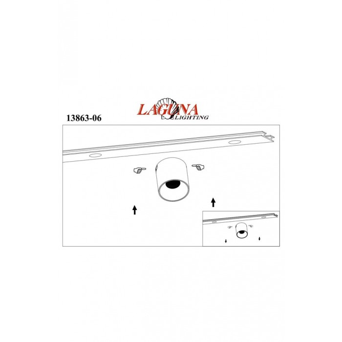 Магнітний спот LAGUNA LIGHTING 13863-06 Track24v Чорний Магнітний спот LAGUNA LIGHTING 13863-06 Track24v Чорний
