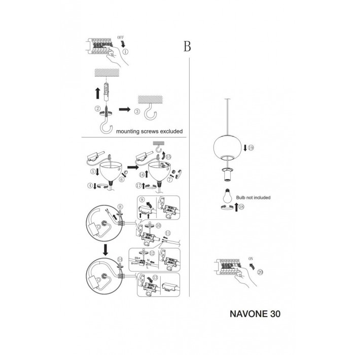 Підвісний світильник, люстра Nordlux 2220443001 Navone E27 1x40W IP20 білий Підвісний світильник, люстра Nordlux 2220443001 Navone E27 1x40W IP20 білий