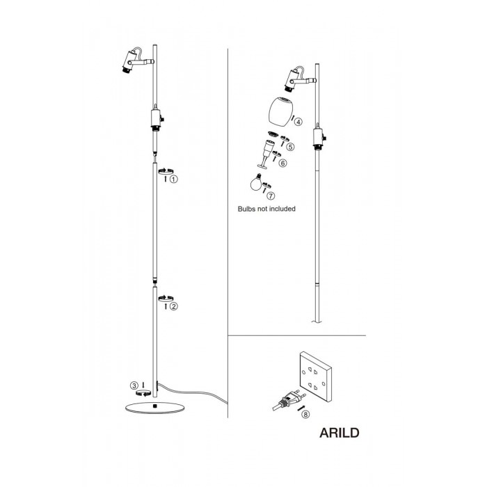 Торшер Nordlux 2312324003 Arild E14 2x40W IP20 чорний Торшер Nordlux 2312324003 Arild E14 2x40W IP20 чорний